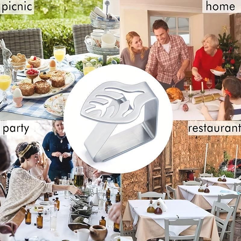 6pcs Stainless Steel Tablecloth Clip for Outdoor Picnics