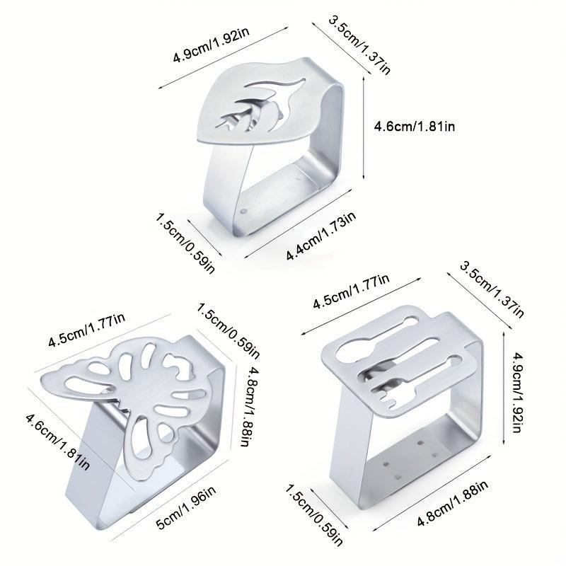 6pcs Stainless Steel Tablecloth Clip for Outdoor Picnics
