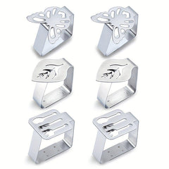 6pcs Stainless Steel Tablecloth Clip for Outdoor Picnics