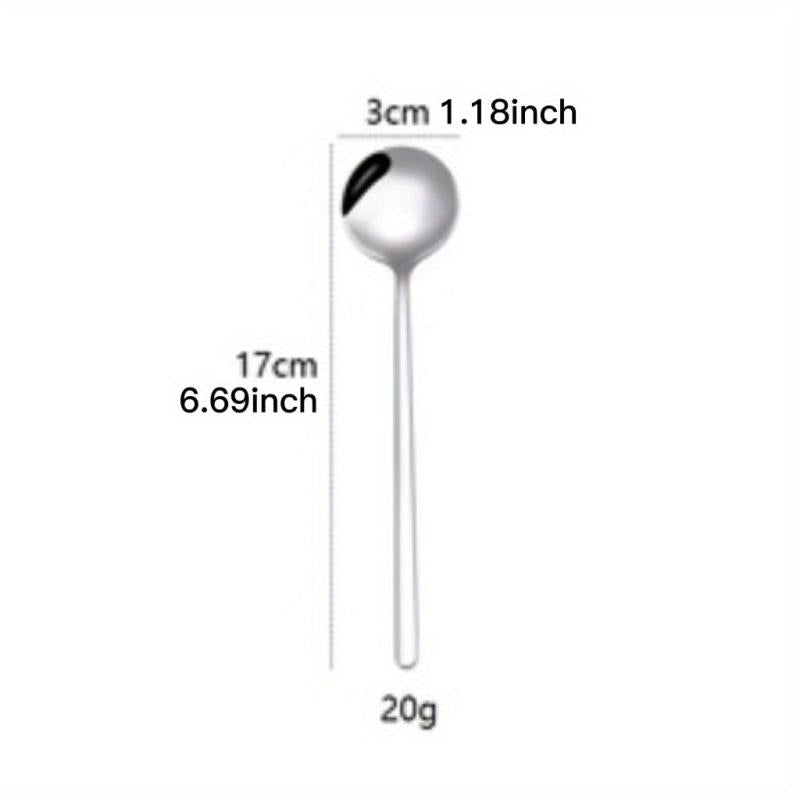 6 Stainless Steel Long Handle Coffee Spoon Set