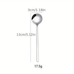 6 Stainless Steel Long Handle Coffee Spoon Set
