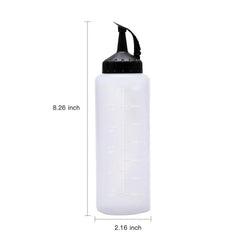 3pcs 12oz Plastic Squeeze Bottles with Twist Cap Lids for Sauces Salad Dressing