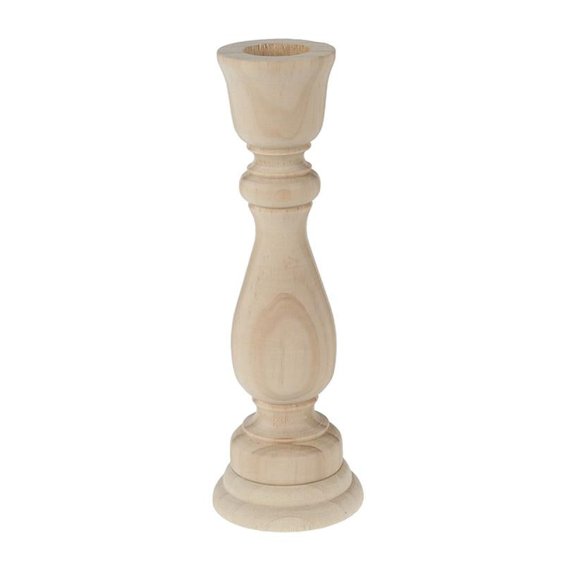 Unfinished Wooden Candlestick Holders Classic Farmhouse Candle Holders