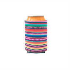 Rainbow Neoprene Slim Can Cooler For 12oz Skinny Cans Soft Insulated Sleeves