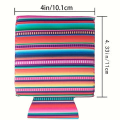 Rainbow Neoprene Slim Can Cooler For 12oz Skinny Cans Soft Insulated Sleeves