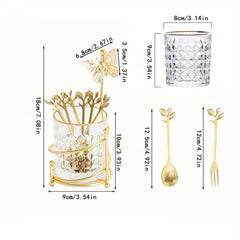 Nordic Light Stainless Steel Tableware Set with Butterfly Jar
