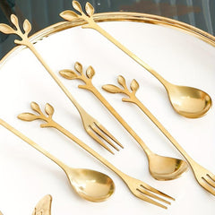 Nordic Light Stainless Steel Tableware Set with Butterfly Jar