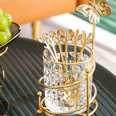 Nordic Light Stainless Steel Tableware Set with Butterfly Jar