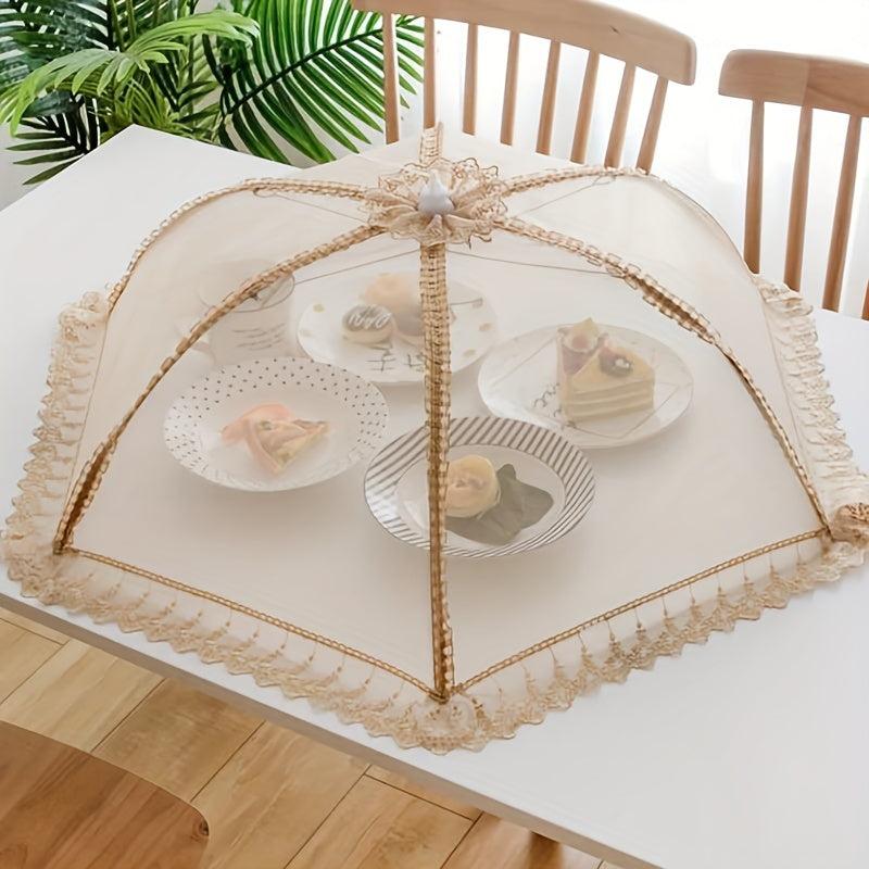 Food Cover Umbrella Shaped Dust proof Foldable Cover 70x30cm
