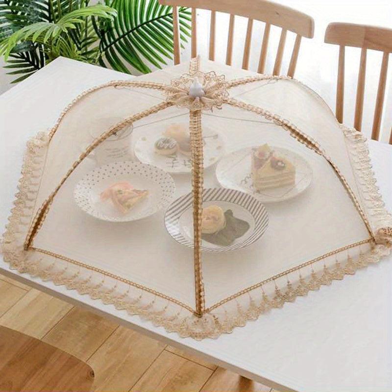Food Cover Umbrella Shaped Dust proof Foldable Cover 70x30cm