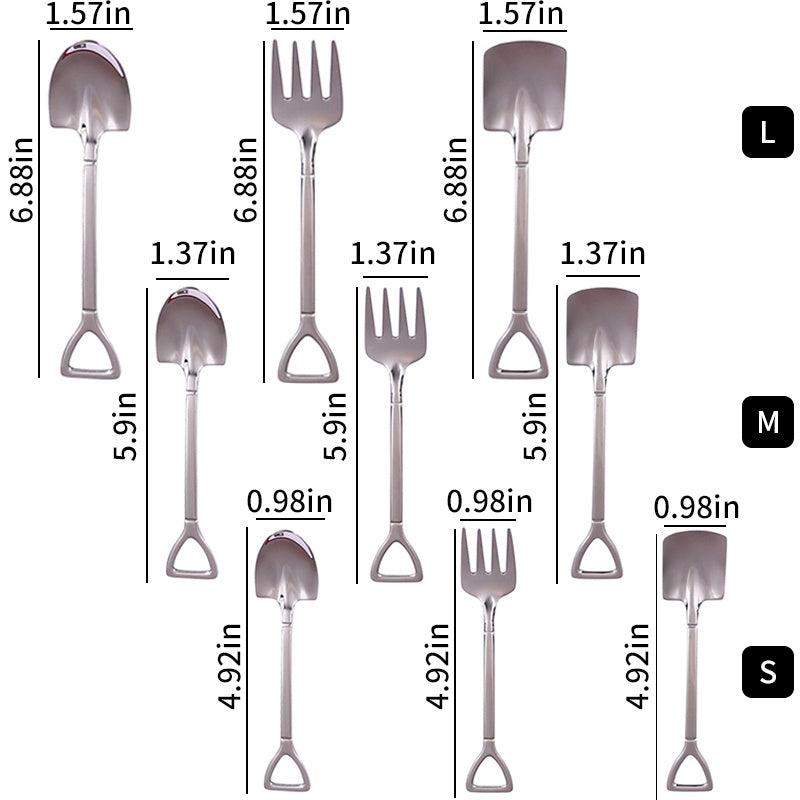 3pcs Stainless Steel Shovel Spoons Set Kitchen Supplies