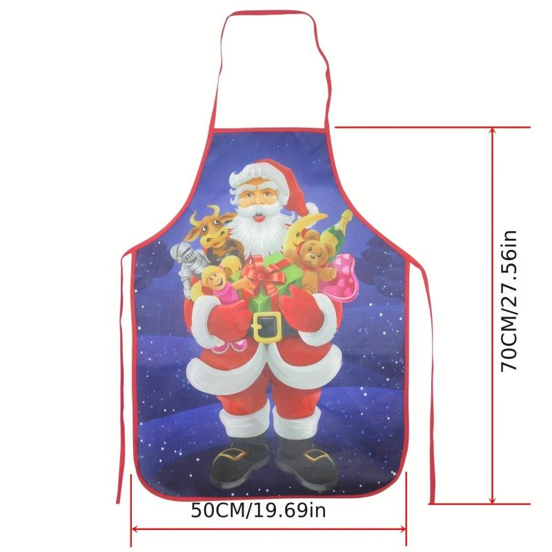 Halloween Christmas Printed Apron Adjustable & Stain Resistant Halter Apron