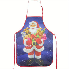 Halloween Christmas Printed Apron Adjustable & Stain Resistant Halter Apron