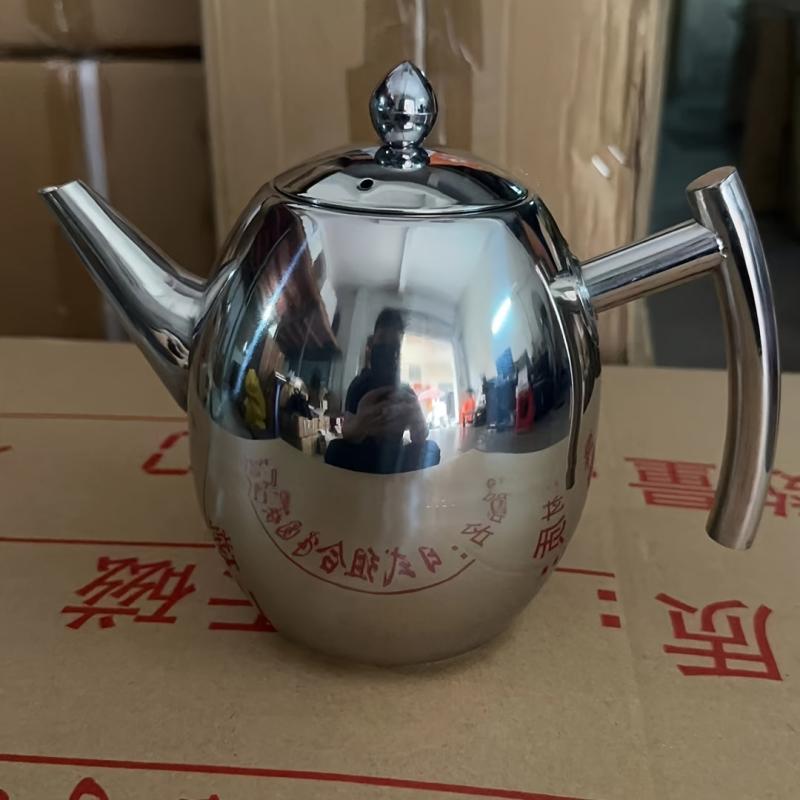 Thickened Stainless Steel Teapot Flower Tea Kettle With Strainer - 1L/1.5L