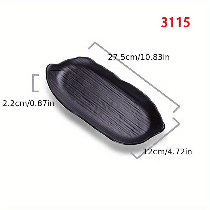 Melamine Dinner Plates Frosted Rectangular Sushi Plate Cutlery Japanese BBQ