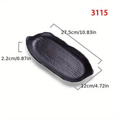 Melamine Dinner Plates Frosted Rectangular Sushi Plate Cutlery Japanese BBQ
