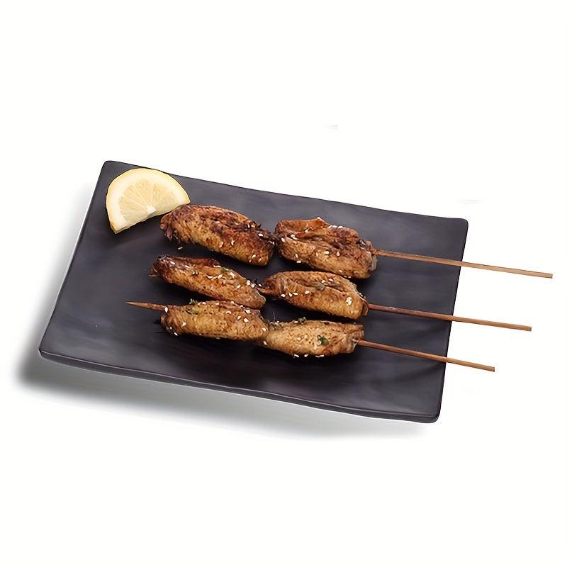 Melamine Dinner Plates Frosted Rectangular Sushi Plate Cutlery Japanese BBQ