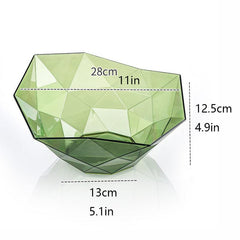 Clear Geometric Fruit Basket for Kitchen Counters