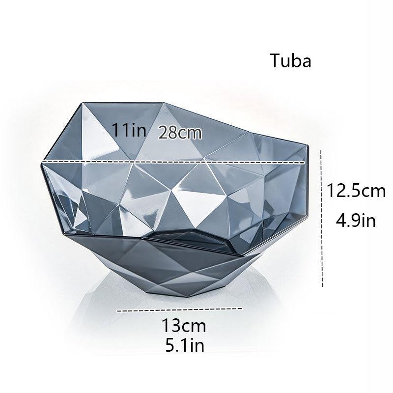 Clear Geometric Fruit Basket for Kitchen Counters