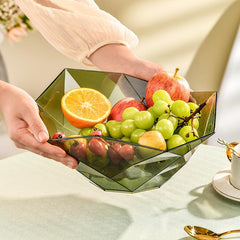 Clear Geometric Fruit Basket for Kitchen Counters