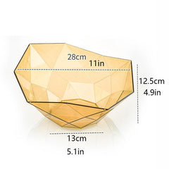 Clear Geometric Fruit Basket for Kitchen Counters