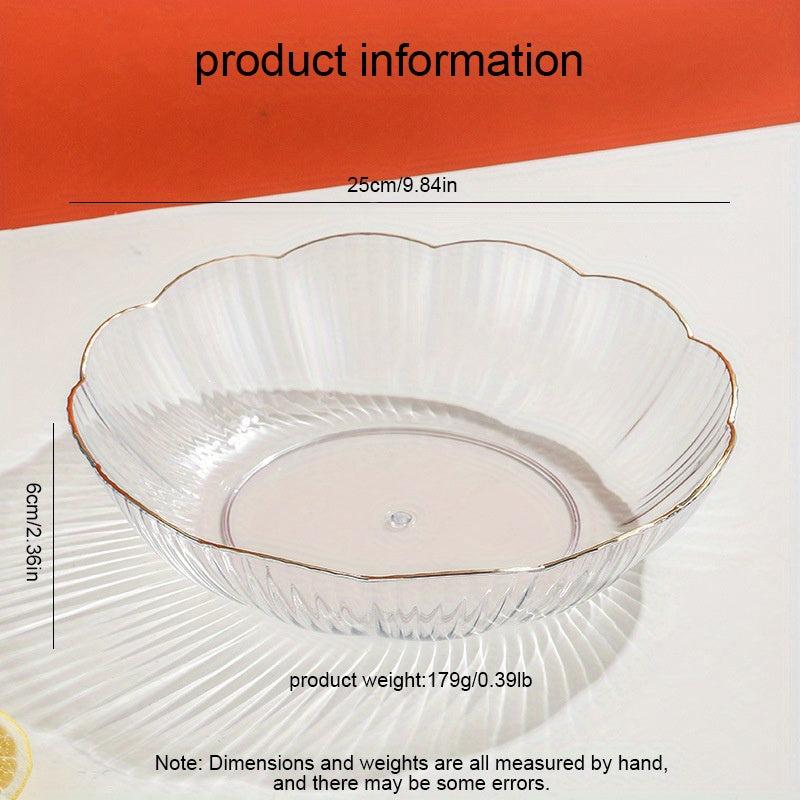Reusable Square Fruit Plate Decorative Salad Bowl Modern Kitchen Supply