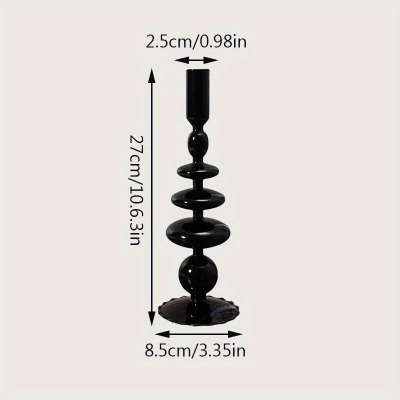 Glass Candle Holder with Vase for Home Decor & Photos