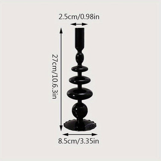 Glass Candle Holder with Vase for Home Decor & Photos