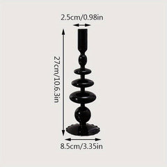 Glass Candle Holder with Vase for Home Decor & Photos