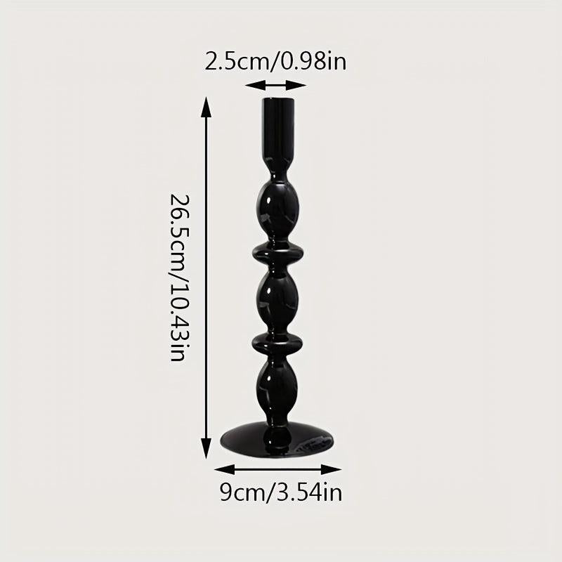 Glass Candle Holder with Vase for Home Decor & Photos