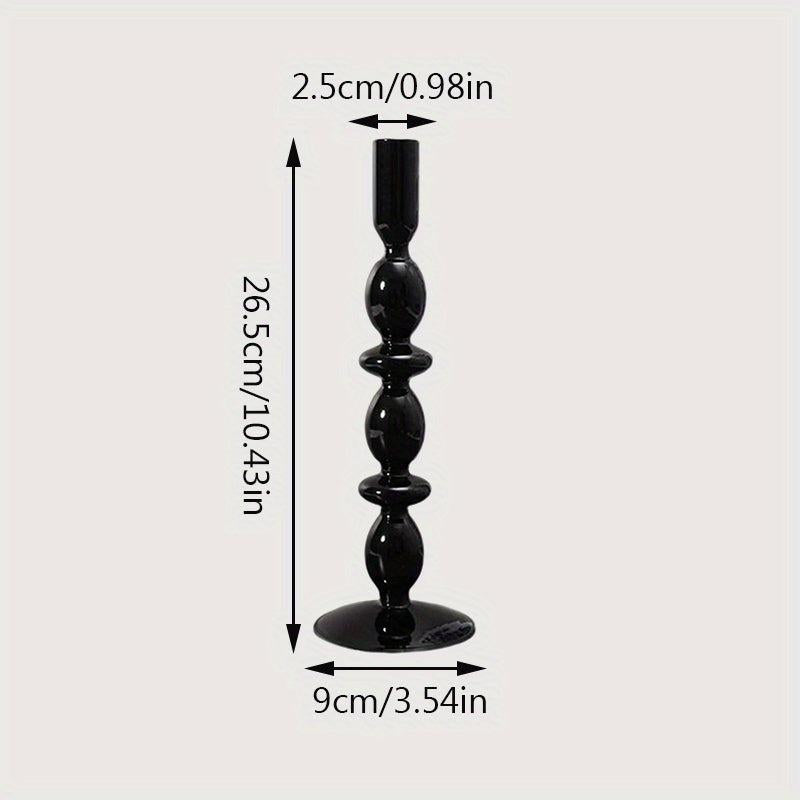 Glass Candle Holder with Vase for Home Decor & Photos