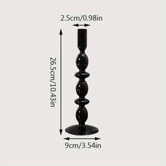 Glass Candle Holder with Vase for Home Decor & Photos