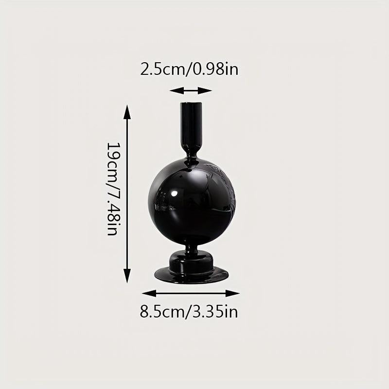 Glass Candle Holder with Vase for Home Decor & Photos