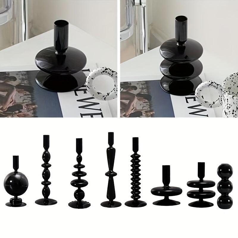 Glass Candle Holder with Vase for Home Decor & Photos