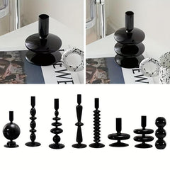 Glass Candle Holder with Vase for Home Decor & Photos