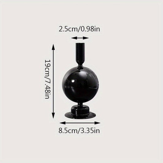 Glass Candle Holder with Vase for Home Decor & Photos
