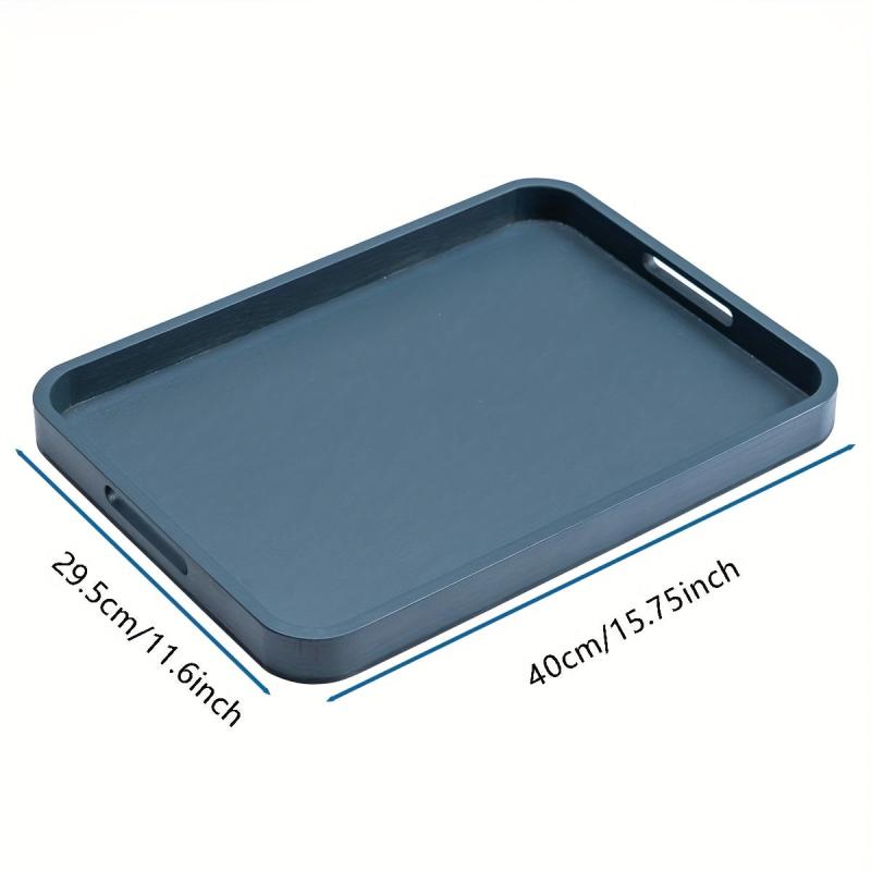 Bamboo Serving Trays With Handles for Food Breakfast Coffee