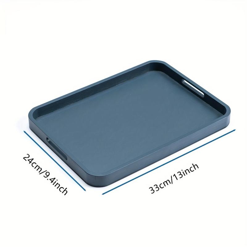 Bamboo Serving Trays With Handles for Food Breakfast Coffee