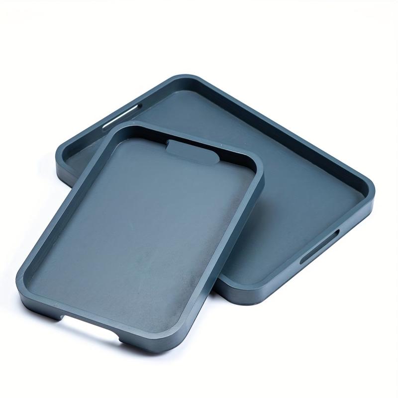 Bamboo Serving Trays With Handles for Food Breakfast Coffee