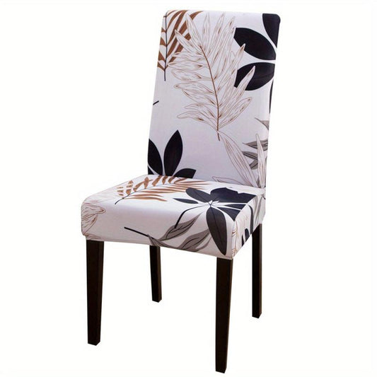 Elastic Printed Dining Chair Slipcover for Home Kitchen Dining Room