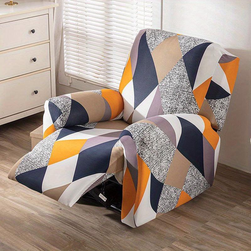 4pcs Set Recliner Slipcovers Printed Anti Dirty Sofa Covers