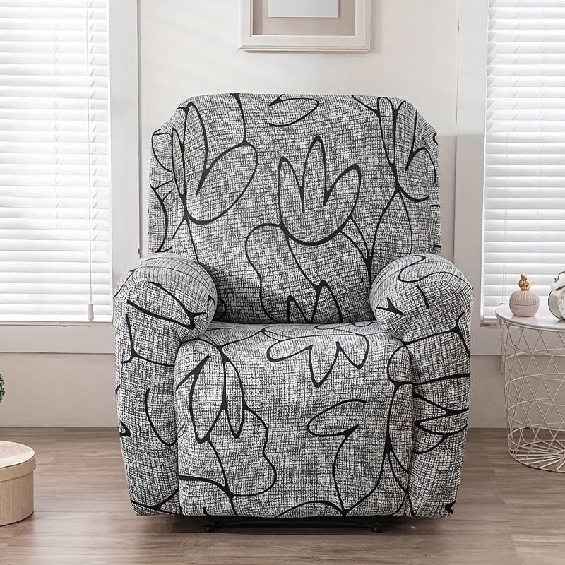 4pcs Set Recliner Slipcovers Printed Anti Dirty Sofa Covers