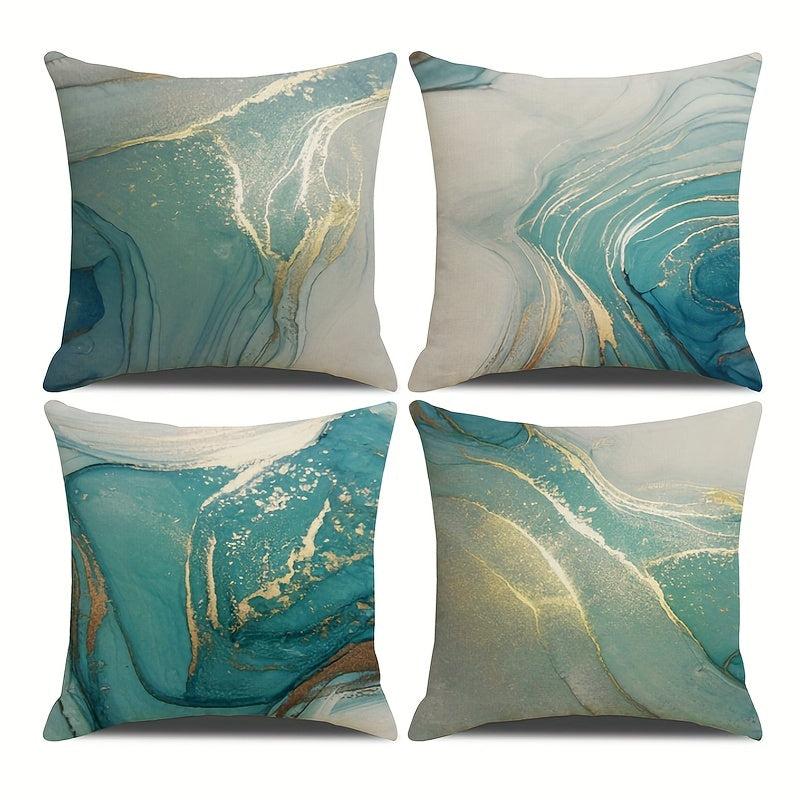 4pcs Modern Cushion Cover Zipper Throw Pillowcase