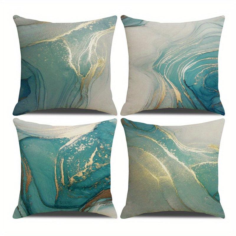 4pcs Modern Cushion Cover Zipper Throw Pillowcase