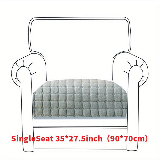 Winter Plush Sofa Slipcover Non-slip Couch Cover Universal Furniture Protector