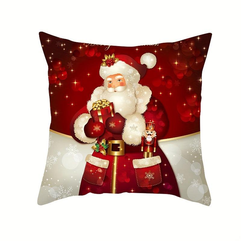 Christmas Pillowcase Cartoon Printed Decoration Santa Claus Christmas Gift