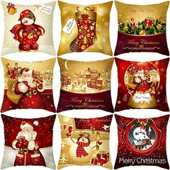 Christmas Pillowcase Cartoon Printed Decoration Santa Claus Christmas Gift