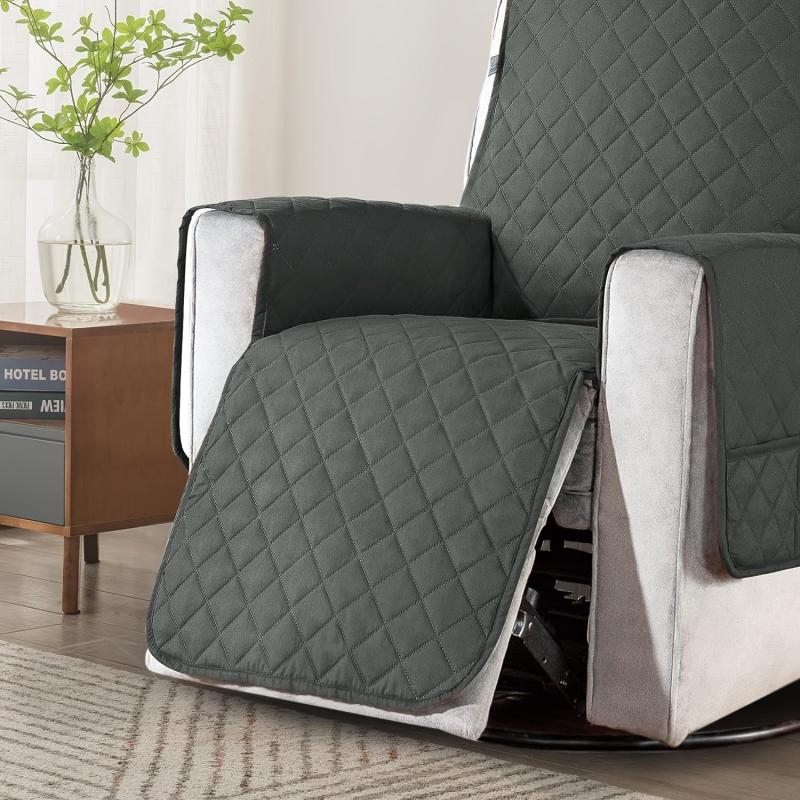 Non Slip Recliner Chair Slipcover Pet Cover With Elastic Straps Washable