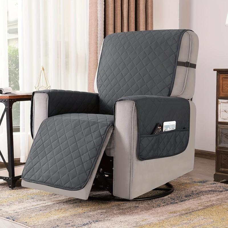 Non Slip Recliner Chair Slipcover Pet Cover With Elastic Straps Washable