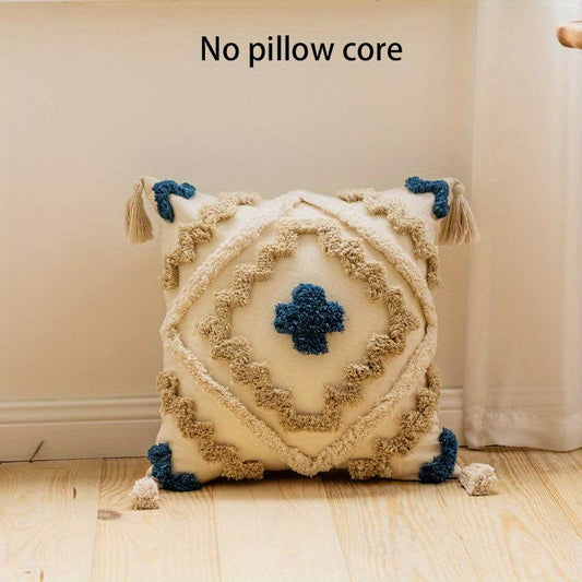 Nordic Style Moroccan Pillow Covers with 3D Geometry Embroidery